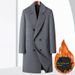 British-Style Wool Blend Coat For Men – Mid-Length Single-Breasted Overcoat With Quilted Options (170-195, Olive/Charcoal/Navy/Black)_viptrois.com