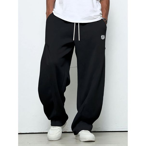 Men's Y2K Retro Joggers - Vintage US Flag Embroidered Casual Pants, Streetwear Straight Leg Trousers_viptrois.com
