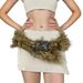 Gothic Halloween Belt With Fluffy Skeleton Hand & Skull Design – Velvet Adjustable Waistband For Women & Men (White, Pink, Brown)_viptrois.com