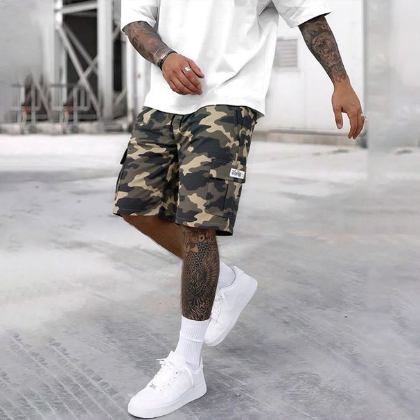 cross-border Exclusive Men's Summer Camouflage Shorts, American Retro Casual Pants, Loose Lightweight Work Pants_viptrois.com