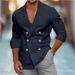 Men's Clothing Solid Color Shirt Youth Home Leisure Fashion Shirt Top Jacket_viptrois.com