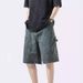 Men's Clothing Jeans Summer Thin Retro High Street Fashion Shorts Loose Straight Casual Washed Pants_viptrois.com