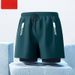 2025 New Style Adult Double-layer Swimming Trunks For Men, Flat-angle Five-inch Pants, Anti-embarrassment Professional Beach Pants_viptrois.com