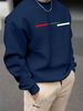 Men's Loose Casual Fashionable Freedom Letter Pattern Printed Round Neck Long Sleeved Sweatshirt Suitable For Autumn And Winter Wear_viptrois.com