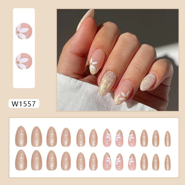 Nails Art Wearing Nail Removable Nail Nail Nail Piece Europe And The United States Long Almond Nail Patch 24 Pieces_viptrois.com