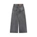 Men's Clothing Graffiti Spray Painted Washed Distressed Jeans High Street Loose Straight Wide Leg Casual Trousers_viptrois.com