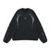 Fuzzy Letter Print Wrinkled Long Sleeve Fleece Sweatshirt Men's Winter Street Style Loose Fit Sports V-Neck Top_viptrois.com