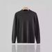 Pure European And American Cross-Border Trade Autumn Winter Men's Half Turtleneck Korean Version Slim Fit Solid Color_viptrois.com