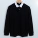 Unisex Thick Cotton Polo Sweatshirt - Oversized Casual Long Sleeve Pullover For Men & Women (Multiple Colors Available)_viptrois.com