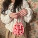 Women's Bucket Bag Embroidered Love Draw With Pink Tote Shoulder Crossbody Mini Bucket Bag For Women_viptrois.com