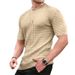 Men's New Summer Small Square T-shirt Round Neck Casual Half Sleeve Tops_viptrois.com