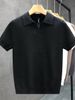 Men's Clothing Polo Collar Short Sleeved Sweater Men's Summer New Fashion Slim Fit Half Sleeved Lapel Knitted Bottoming Shirt_viptrois.com