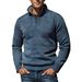 Men's Style Knitted Sweater With Half-Turtle Neck, Fleece Lined, Thickened, Long Sleeve Casual Winter Pullover (Available In Multiple Colors )_viptrois.com