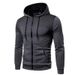 Pure 2024 Cross-Border Foreign Trade Autumn Winter New Men's Sweatshirt Casual Fashion Plain Cardigan Hooded Jacket Trendy_viptrois.com