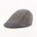 Spring And Autumn Tweed Newsboy Men's Duckbill Cap Full Brim Winter Beret Striped Warm Woolen Hat_viptrois.com
