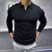 Men's Clothing New Polo Shirt Long Sleeved Men's Hot Selling Business Casual Woolen Tops_viptrois.com