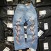 Men's Clothing Retro Personality Street Flower Embroidered Jeans Men And Women Casual Loose Trousers_viptrois.com