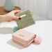 Double Zipper Short Wallet - Triangle Quilted Embroidery Clutch Solid Color ID Card Holder Purse_viptrois.com
