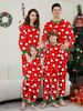 Christmas family suit beautiful clothes men and women men long sleeve trousers snowman print home wear_viptrois.com