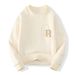 "Men's Casual Round Neck Pullover Sweatshirt – Loose Fit Long Sleeve T-Shirt, Trendy Streetwear Essential For Teens Breathable Fabric"_viptrois.com