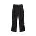 Men's Black Pleated Flared Trousers Cleanfit Design Casual Pants Autumn Style American Workwear Paratrooper_viptrois.com