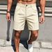 Men's Summer Solid Color Casual Five Point Pants Business Slim Fit White Shorts Thin Breathable 2026 New_viptrois.com