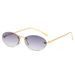 Women's Sunglasses New Frameless Oval Sunglasses For Women Retro Light Colored Sun Glasses All Match Street Shooting Sunglasses_viptrois.com