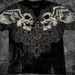 Trendy Streetwear Cotton T-Shirt With Wing & Skull Print - Unisex Oversized Fit, Short Sleeve, High Comfort For Men & Women"_viptrois.com