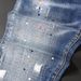 Men's Clothing Jeans - Vintage Washed Denim Pants With Handmade Rips Tching, Straight Leg Comfort Stretch For Casual Wear_viptrois.com