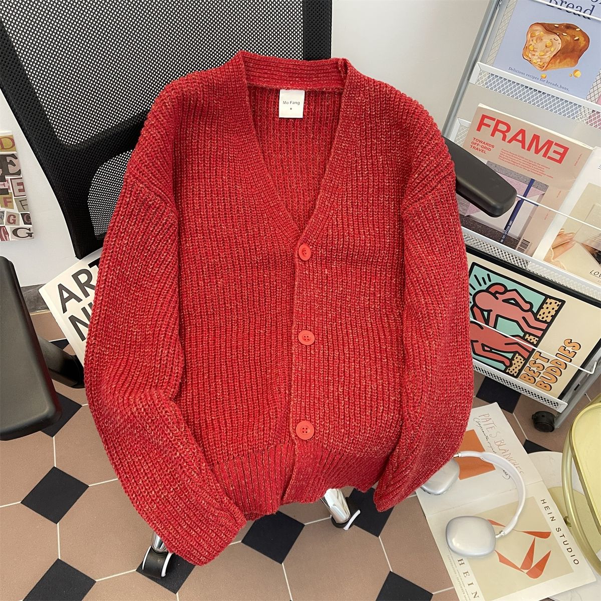 Pure 2025 New Christmas Red Sweater Men, Autumn And Winter Outerwear, Atmosphere-Enhancing, Super Stylish Knitted Jacket For_viptrois.com