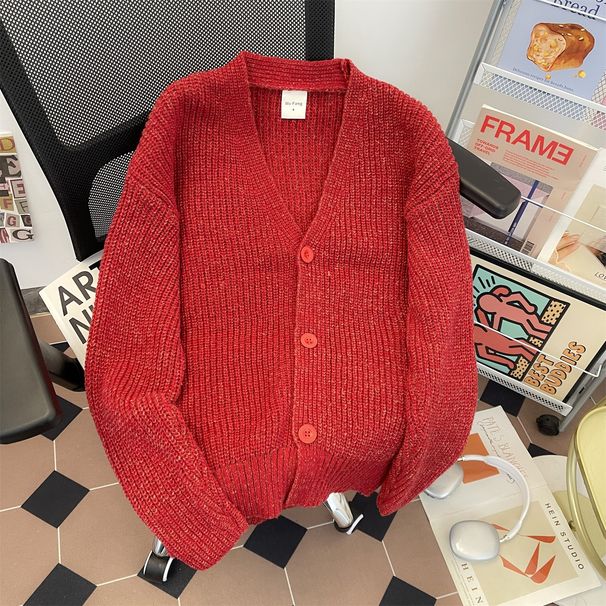 Pure 2025 New Christmas Red Sweater Men, Autumn And Winter Outerwear, Atmosphere-Enhancing, Super Stylish Knitted Jacket For_viptrois.com
