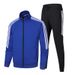 Men's Sportswear Set - Classic 3-Stripe Track Jacket & Jogger Pants, Cotton-Blend Comfort For School & Casual Wear_viptrois.com