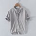 Men's Casual Linen Cotton Shirt - Summer Loose Fit Pullover Shirt For Youth_viptrois.com