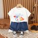 Boys' Dress 2025 New Handsome Children's Summer 1-5 Year Old Baby Short Sleeve Stylish Two Piece Set Trendy Clothes_viptrois.com