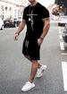 Black Spade K 3D Digital Printed T-Shirt Short Sleeved Loose Top Men's Clothing_viptrois.com