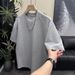 Men's Clothing Men's Short Sleeved T-Shirt Round Neck Casual Summer Top Trendy Loose Base Shirt Simple Design_viptrois.com