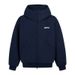American Style Letter Embroidery High Neck Oversized Cardigan Hooded Sweatshirt Men's Street Fashion Loose Versatile_viptrois.com