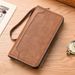 Men's Bags New Men's Long Zipper Wallet With Multiple Card Slots, Simple Leather Clutch, Large Capacity Men's Wallet_viptrois.com