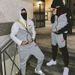 Men's Letter Print Color Block Hooded Tracksuit Set - Casual Zip-Up Sweatshirt & Joggers (Black/Grey, Grey) | S-3xl_viptrois.com