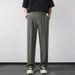 Men's Straight Leg Dress Pants Summer Style High End Feel Wide Leg Black Suit Loose Fit Versatile Casual Long Pants_viptrois.com