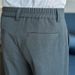 Summer Thin Yarn Dyed Dress Pants for Young Men Semi Elastic Waist Slim Straight Leg Drapey Casual Style_viptrois.com