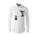 Men's Long Sleeve Letter Embroidery Shirt – Stylish Cotton Slim Fit Casual Top With Urban Print Design_viptrois.com