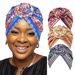 hot sale flower turban hat popular fashion print snail hat Turban African ethnic style_viptrois.com