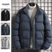 Men's Clothing Winter Padded Coat Warm Stand Collar Jacket, Loose Fit Casual Outerwear, Thickened Polyester Shell, Black/Grey/Navy Blue, Sizes M-5XL_viptrois.com