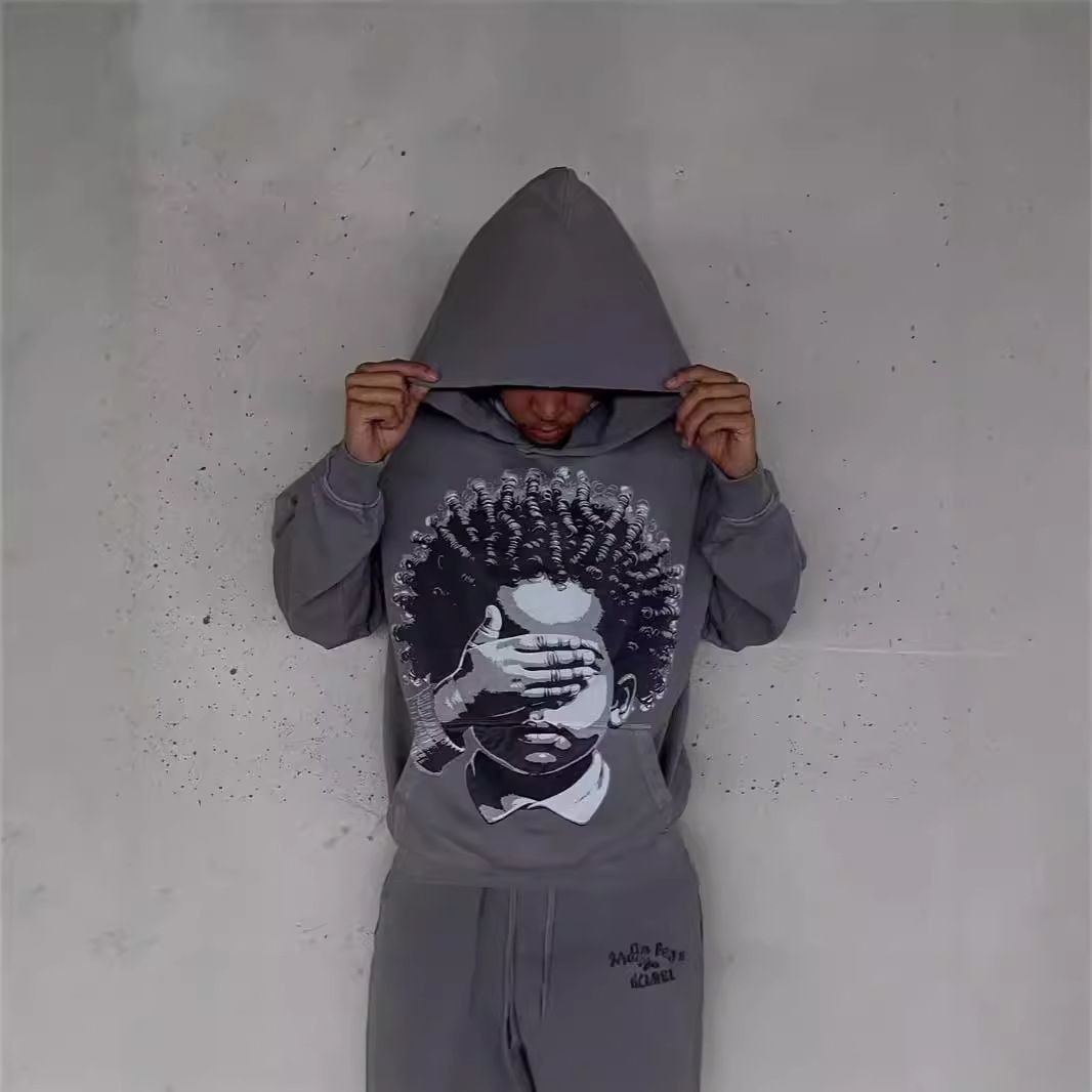 Men's Clothing Y2k Winter Street Fashion 3d Pattern Little Boy Print Fashion Hooded Sweatshirt_viptrois.com