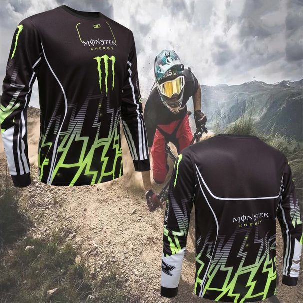 Men's Riding Clothes Motorcycle Speed Downhill Clothes Mountain Bike Clothes Long Sleeve T-Shirt Breathable Off-Road Clothes _viptrois.com