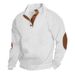 Cross-border American Autumn And Winter Heavy Loose Texture Jacquard Men's Retro Contrasting Stand-up Collar Casual Sweatshirt In Stock_viptrois.com