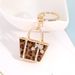 Creative Leopard Print Small Bag Shape Keychain Exquisite Car Pendant Small Gift Spot_viptrois.com