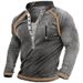 Tactical V-Neck Sweatshirt – Military-Grade Cotton Pullover With Button Placket & Zippered Chest Pocket (Reinforced Seams, Cold-Weather Base Layer)_viptrois.com