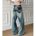 Men's Clothing Straight Casual Trendy Washed Sports Handsome High Street Loose Pants_viptrois.com